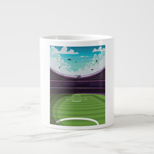 Football Stadium Large Coffee Mug (Front)