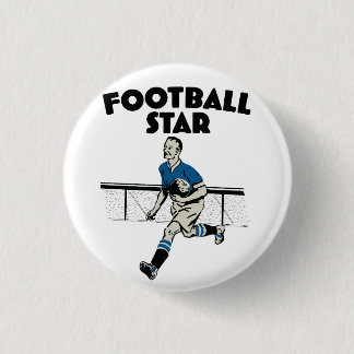 Football Star 3 Cm Round Badge