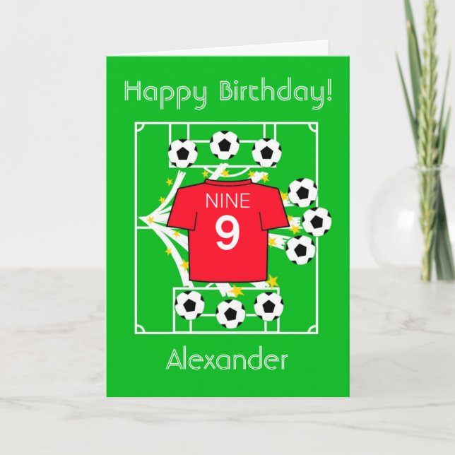 Football Star (All Red) Card (Front)