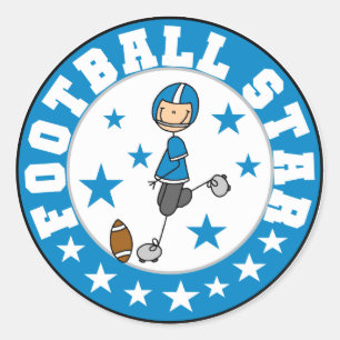 Football Star Classic Round Sticker