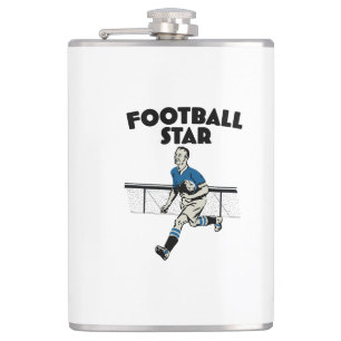 Football Star Hip Flask