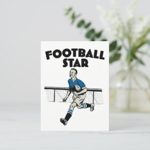 Football Star Holiday Postcard