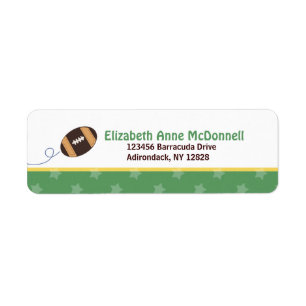 Football Star Sports Theme Custom Address Labels