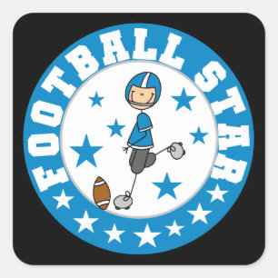 Football Star Square Sticker