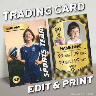 Football Stats Shield Card Soccer Trading Card