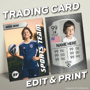 Football Stats Shield Card Soccer Trading Cards