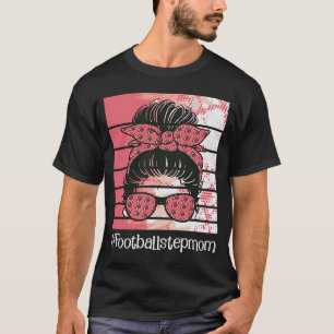 Football Stepmom  Sports Stepmother Bonus Mum Moth T-Shirt
