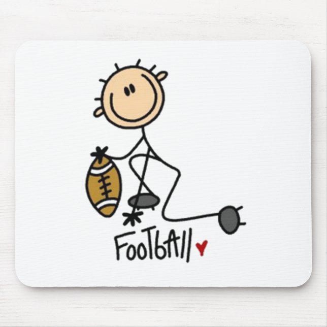 Football Stick Figure Mouse Mat (Front)