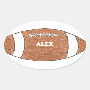 Football sticker with name