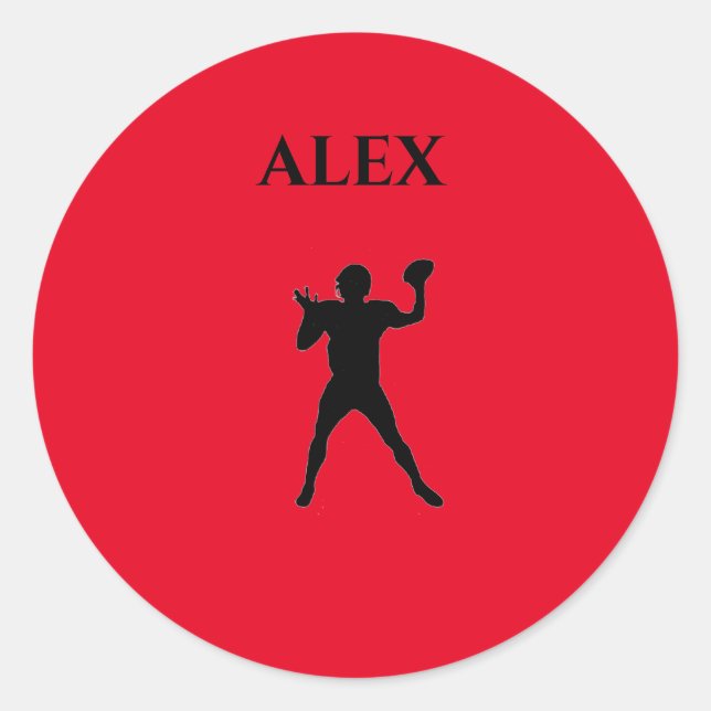 Football stickers with personalised name. (Front)