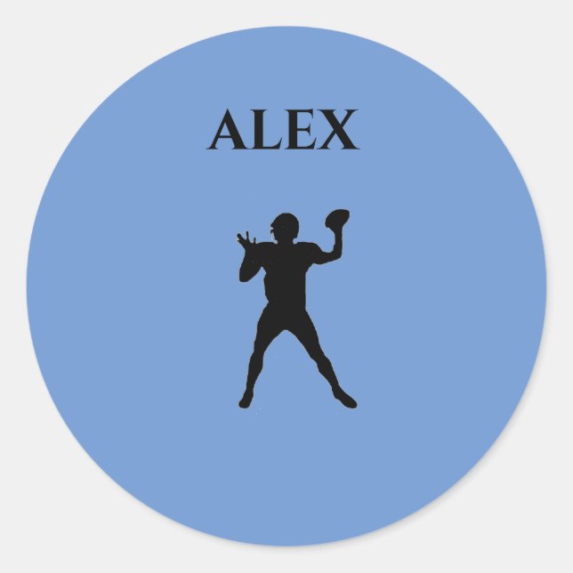 Football stickers with personalised name. (Front)
