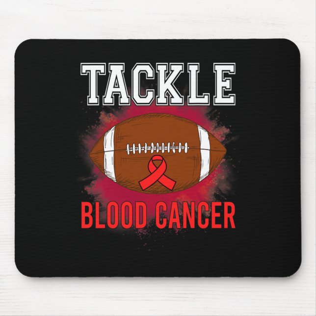 Football Tackle Blood Cancer Awareness Men Women R Mouse Mat (Front)