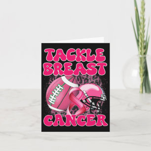Football Tackle Cancer Breast Cancer Awareness Wom Card