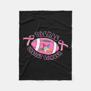 Football Tackle Of Eastern Star Breast Cancer Awar Fleece Blanket