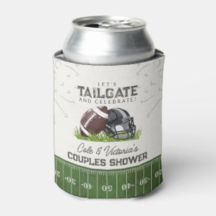 Football Tailgate & Celebrate Couples Shower Can Cooler