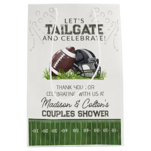 Football Tailgate & Celebrate Couples Shower Favor Medium Gift Bag