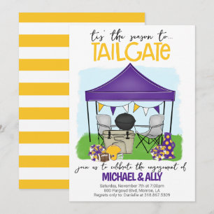 Football Tailgate Engagement change to ANY COLOR Invitation