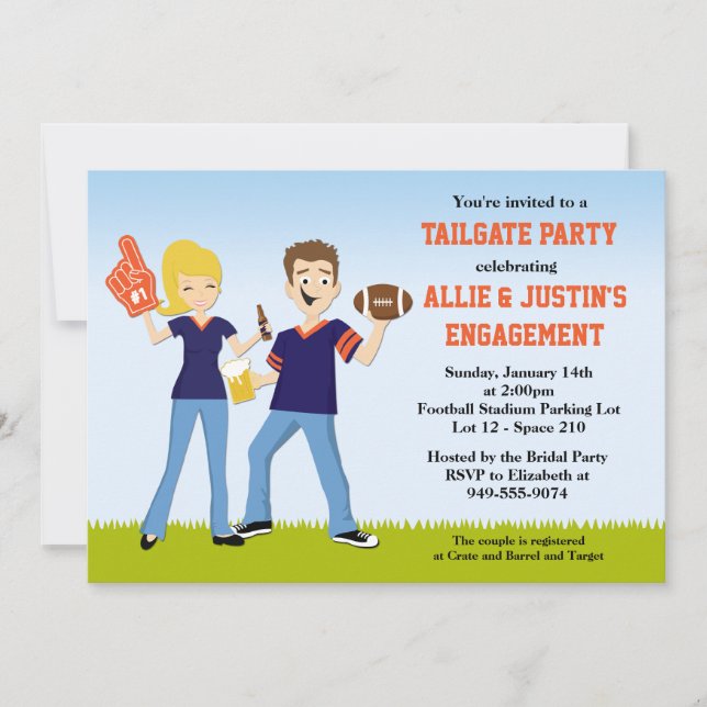 Football Tailgate Party Invitation (Front)