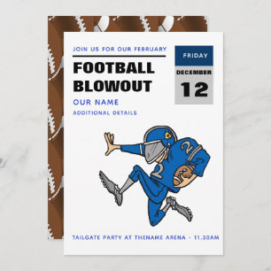 FOOTBALL Tailgate Party Invitations - Customised