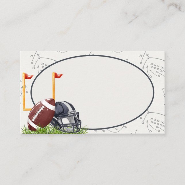 Football Tailgate Touchdown Buffet Place Cards (Front)