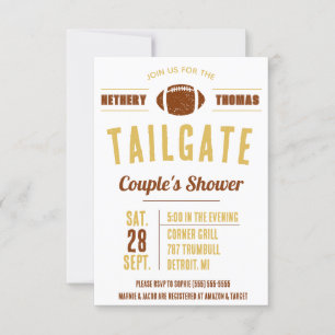 Football Tailgating Couples' Bridal Shower Invitat Invitation