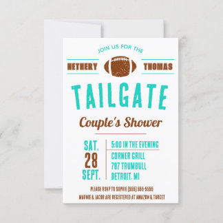 Football Tailgating Couples' Bridal Shower Invitat Invitation
