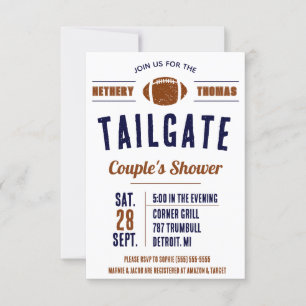 Football Tailgating Couples' Bridal Shower Invitat Invitation