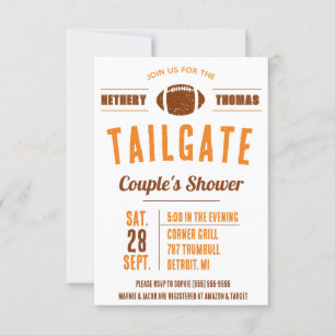 Football Tailgating Couples' Bridal Shower Invitat Invitation