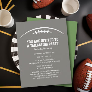 Football Tailgating Party - CAN EDIT COLORS Invitation