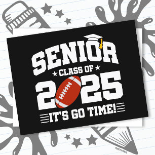 Football Team Class of 2025 Graduation Senior 2025 Postcard