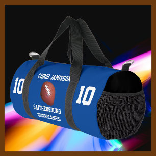 Football Team, Coach or Player Blue Personalised Duffle Bag
