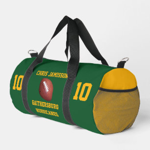 Football Team, Coach or Player Green Personalised Duffle Bag