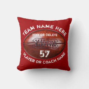 Football Team Gifts 4 Text Boxes in Your Colours Cushion