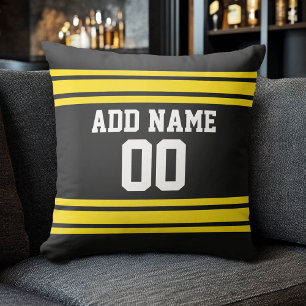 Football Team Jersey with Custom Name Number Cushion