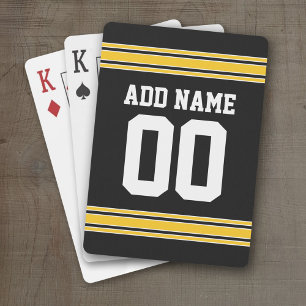 Football Team Jersey with name and number Playing Cards