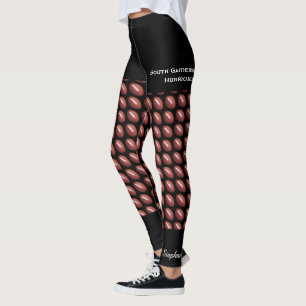 Football Team Leggings with Fake Black Shorts