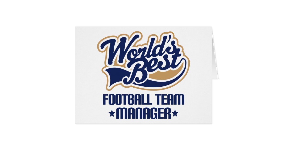 Football Team Manager Gift Zazzle