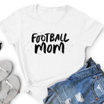 Football team mum stylish black type personalised T-Shirt<br><div class="desc">For the coolest mum at the football field! This fun and trendy type design celebrates the football team mum in you. Makes a great Mother's Day gift or Christmas or birthday gift! And perfect for wearing to games or the carpool! The back includes personalised details that can include a player...</div>