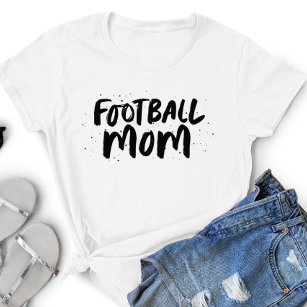 Football team mum stylish black type personalised T-Shirt