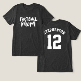 Football team mum stylish white type personalised Tri-Blend shirt