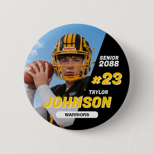 Football Team Senior Night Custom Colour Sports 6 Cm Round Badge