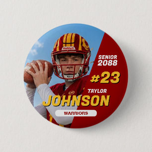 Football Team Senior Night Custom Colour Sports 6 Cm Round Badge