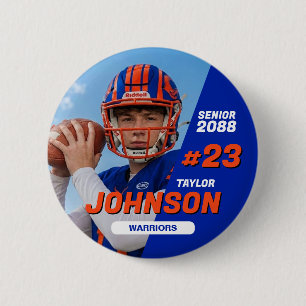 Football Team Senior Night Custom Colour Sports 6 Cm Round Badge