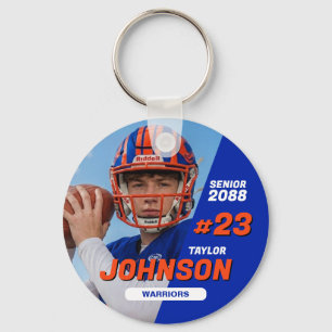 Football Team Senior Night Custom Colour Sports Key Ring