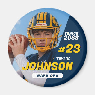 Football Team Senior Night Custom Colour Sports Magnet