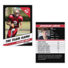 Football Team Trading Card Sport Gift Black Red