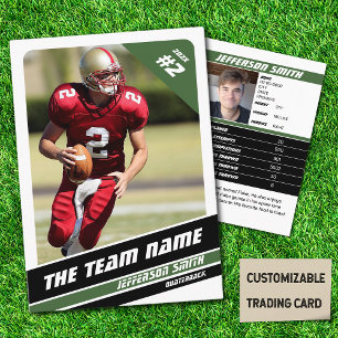 Football Team Trading Card Sport Gifts Idea Green