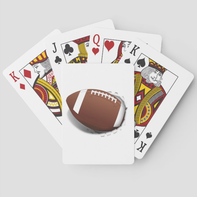 Football Tearing Out Playing Cards (Back)