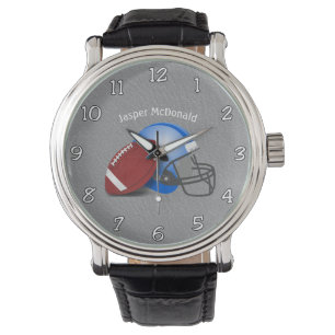 Football Textured Background photo personalise Watch