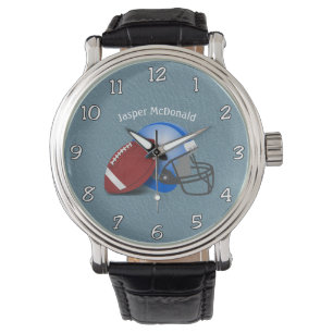 Football Textured Background photo personalise Watch